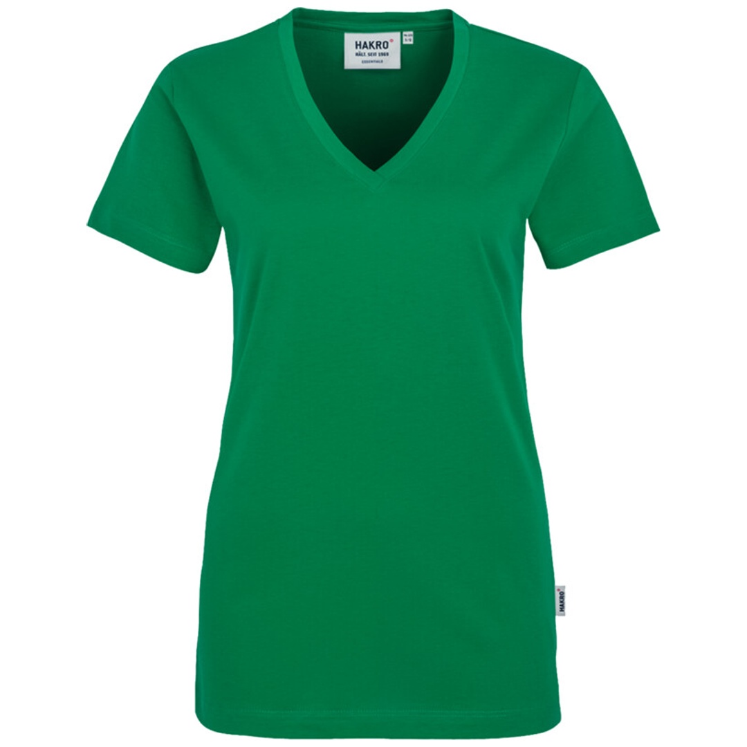 HAKRO V-T-Shirt Classic Damen #126 Gr. M kellygrün