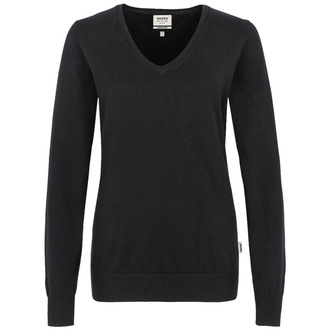 Damen V-Pullover Premium-Cotton #133 Gr. XL schwarz