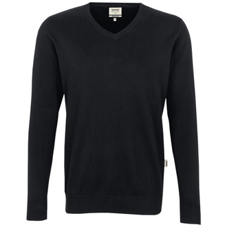 Herren V-Pullover Premium-Cotton #143 Gr. S schwarz