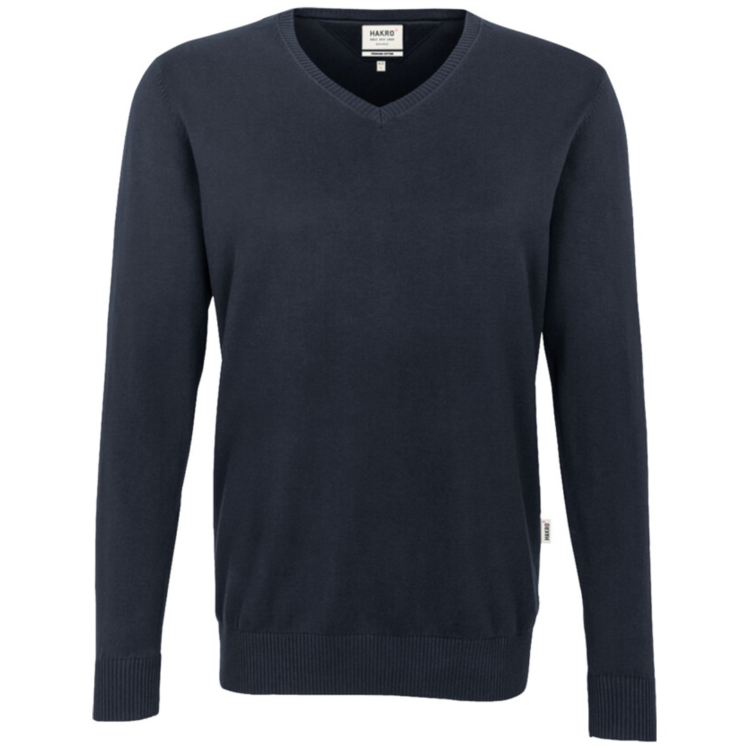 HAKRO Herren V-Pullover Premium-Cotton #143 Gr. 3XL tinte
