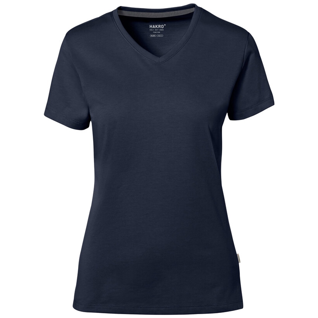 Hakro Damen V-Shirt Cotton Tec #169 Gr. 2XL tinte