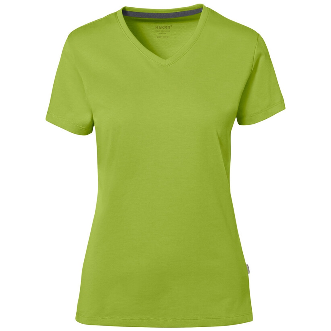 Hakro Damen V-Shirt Cotton Tec #169 Gr. S kiwi