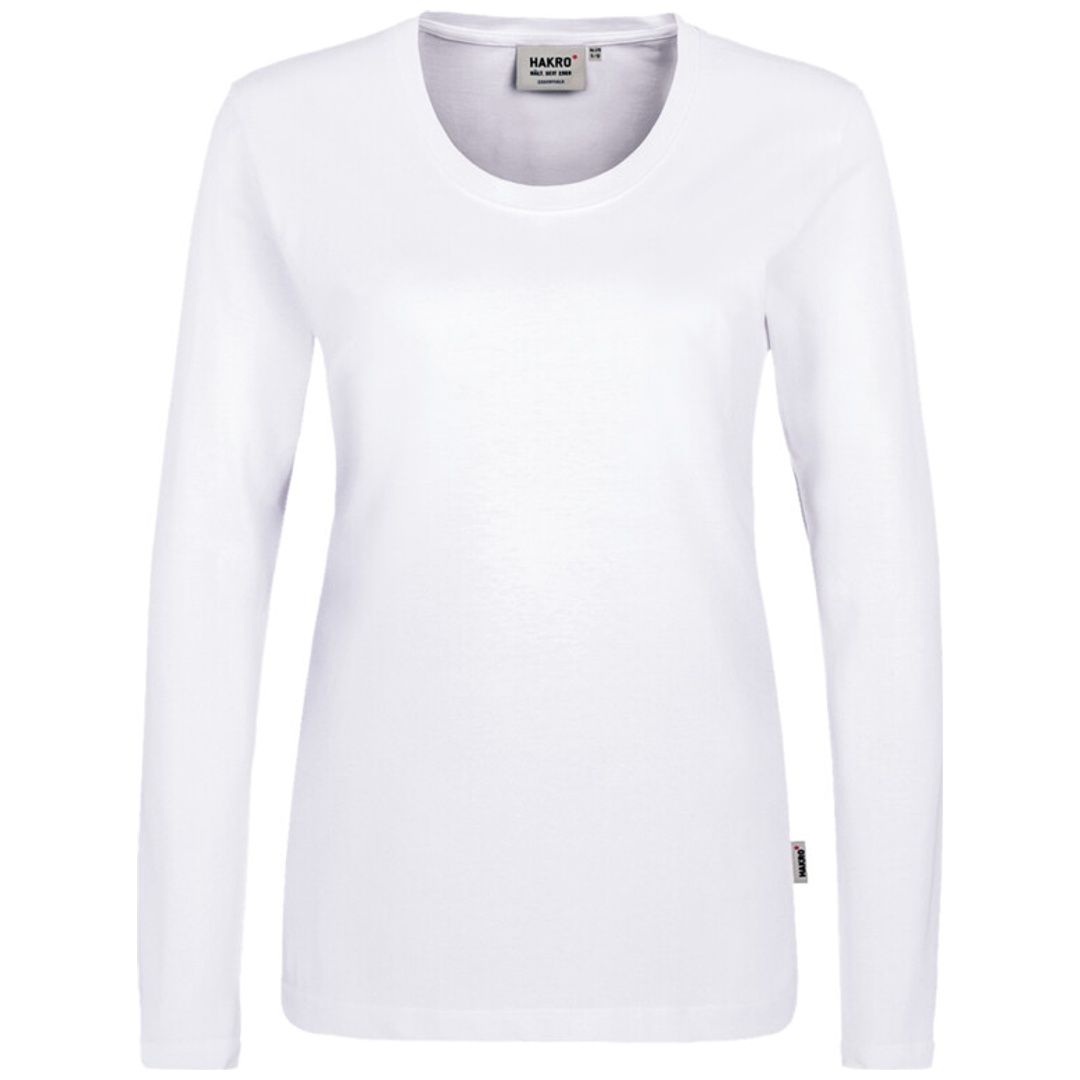 Hakro Damen Longsleeve Classic #178 Gr. L weiß