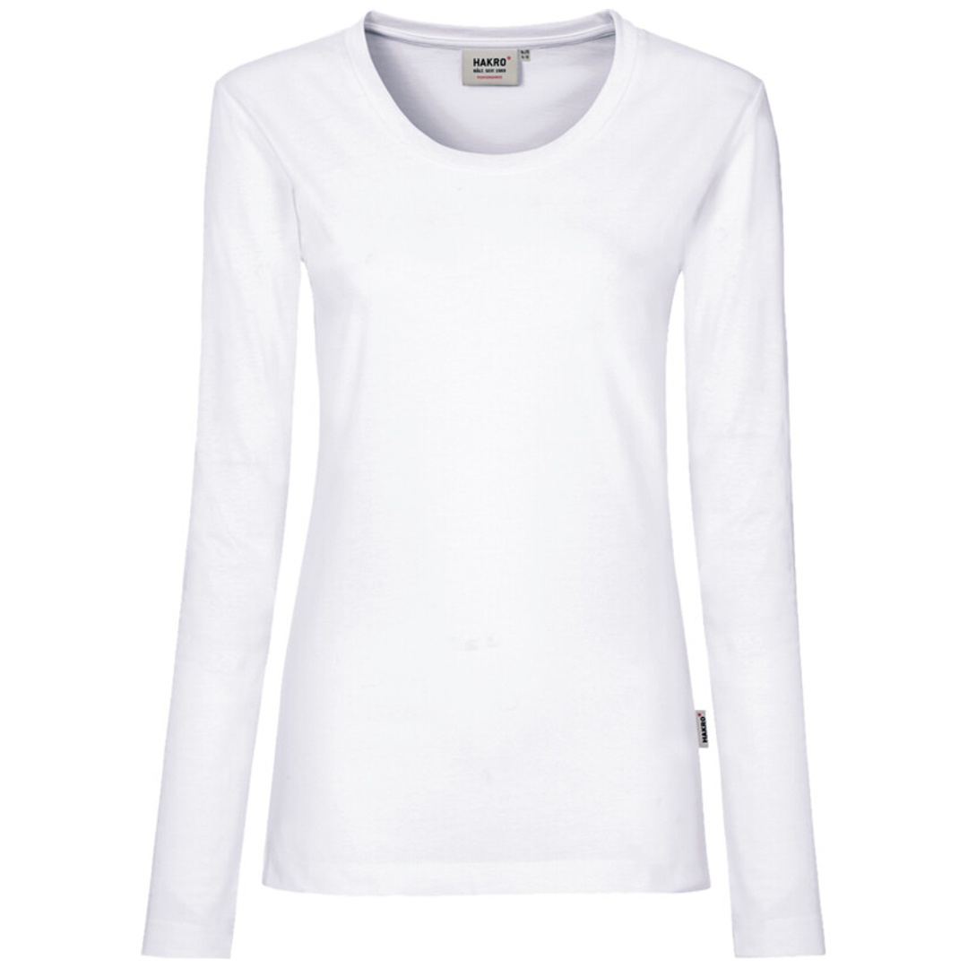 HAKRO Damen-Longsleeve Performance #179 Gr. L weiß