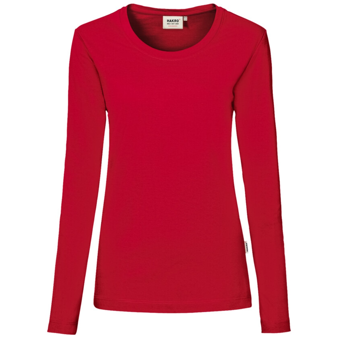 HAKRO Damen-Longsleeve Performance #179 Gr. M rot