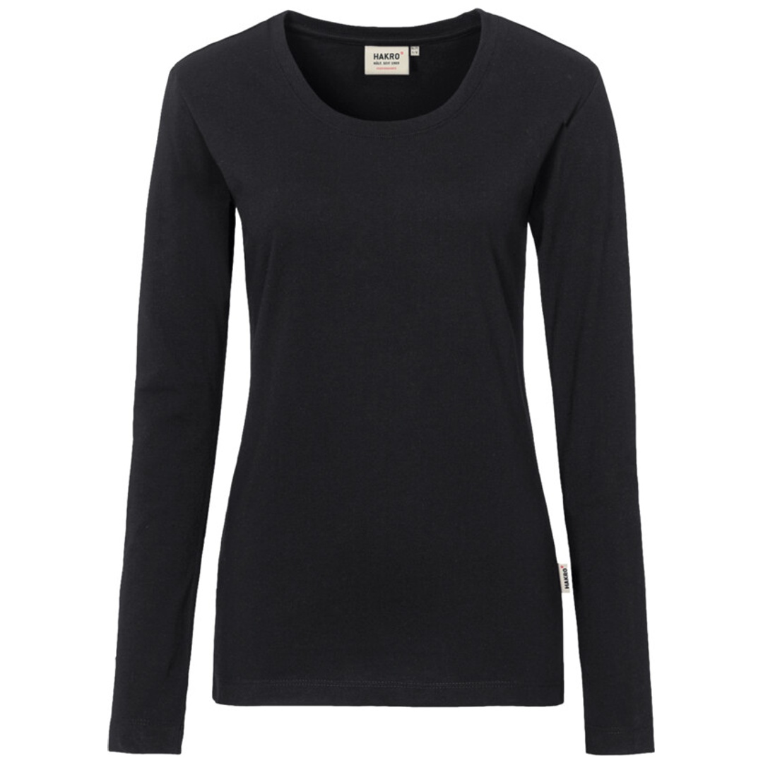 HAKRO Damen-Longsleeve Performance #179 Gr. S schwarz