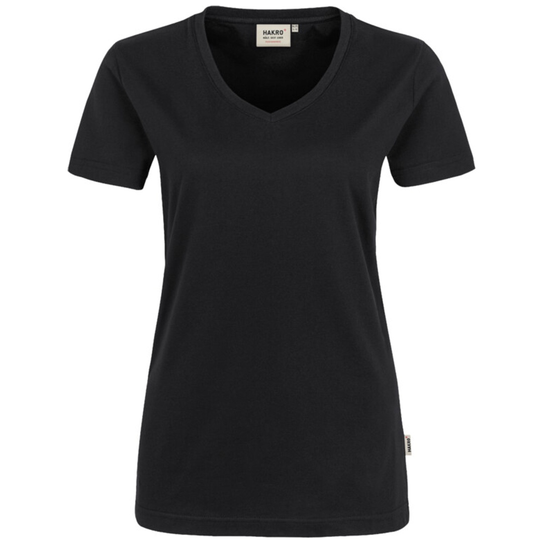 HAKRO V-T-Shirt Mikralinar Damen #181 Gr. 6XL schwarz