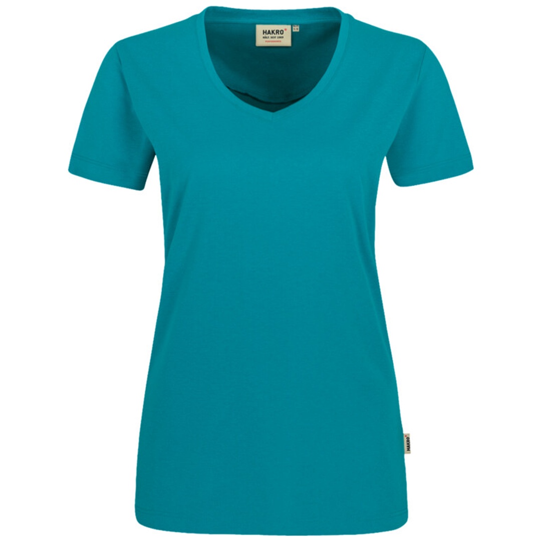HAKRO V-T-Shirt Mikralinar Damen #181 Gr. M smaragd