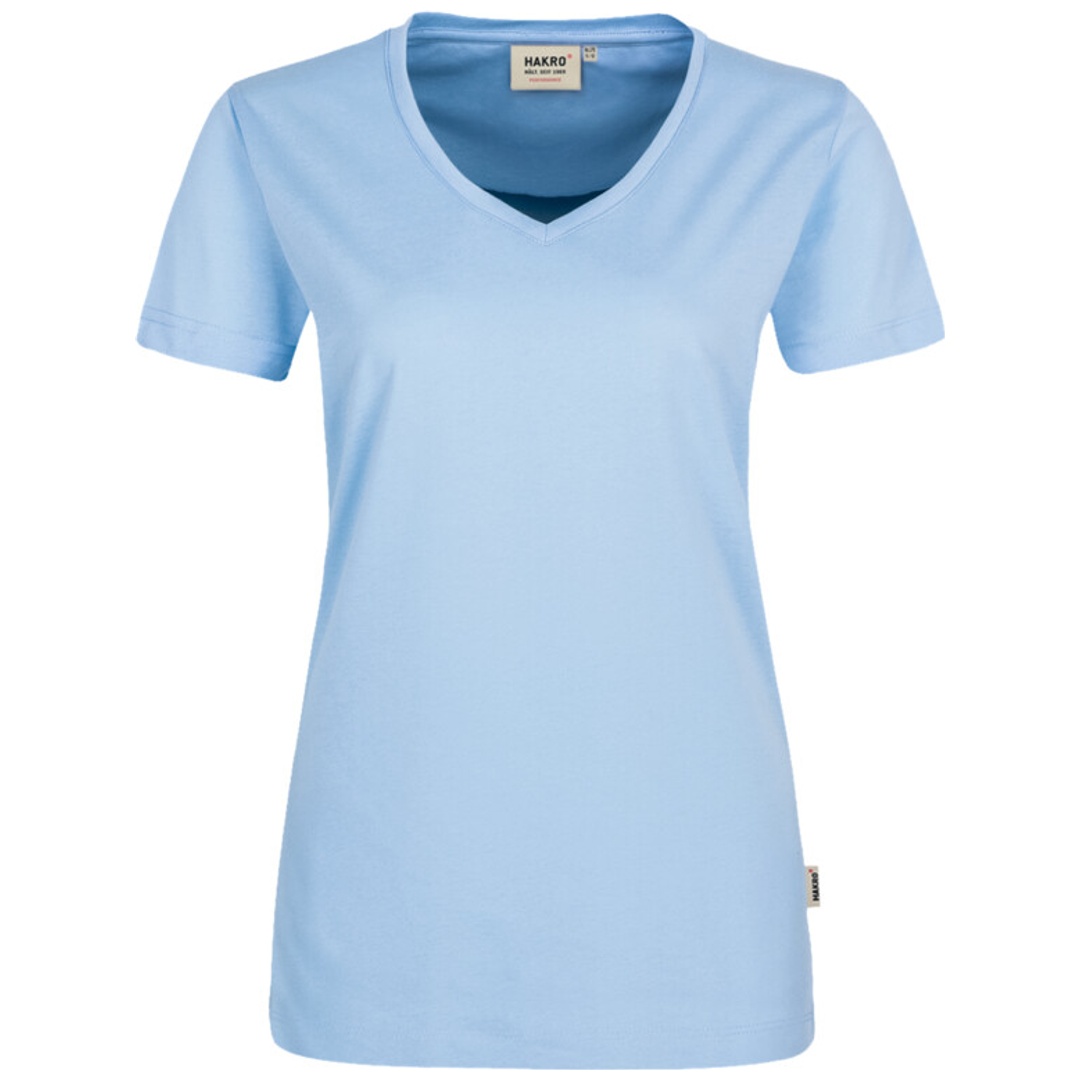 HAKRO V-T-Shirt Mikralinar Damen #181 Gr. 5XL eisblau