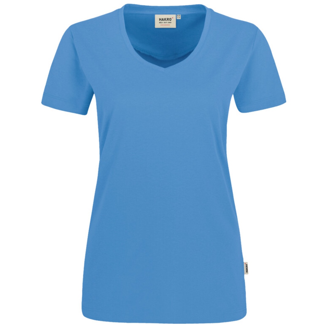 HAKRO V-T-Shirt Mikralinar Damen #181 Gr. 5XL malibublau