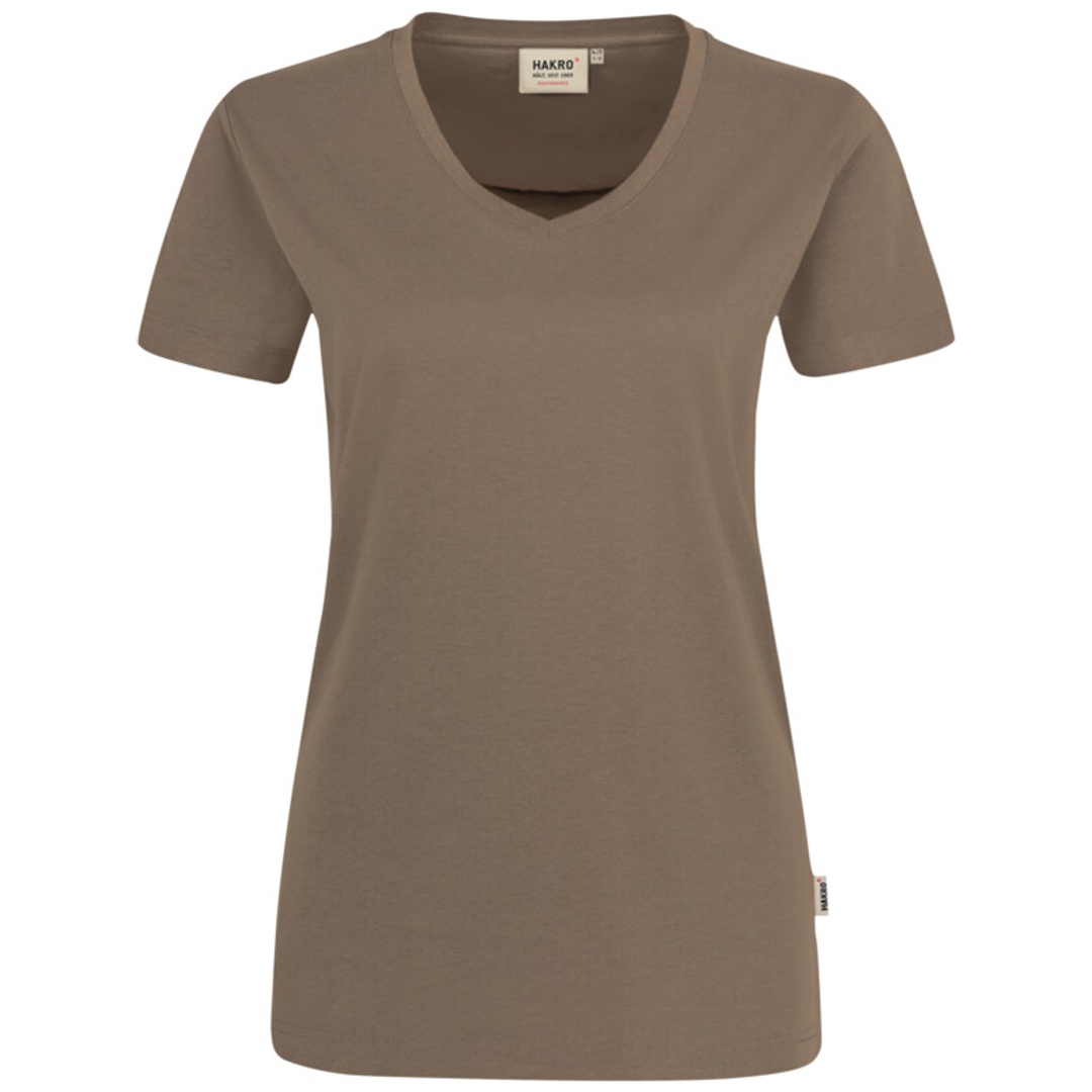 HAKRO V-T-Shirt Mikralinar Damen #181 Gr. L nougat