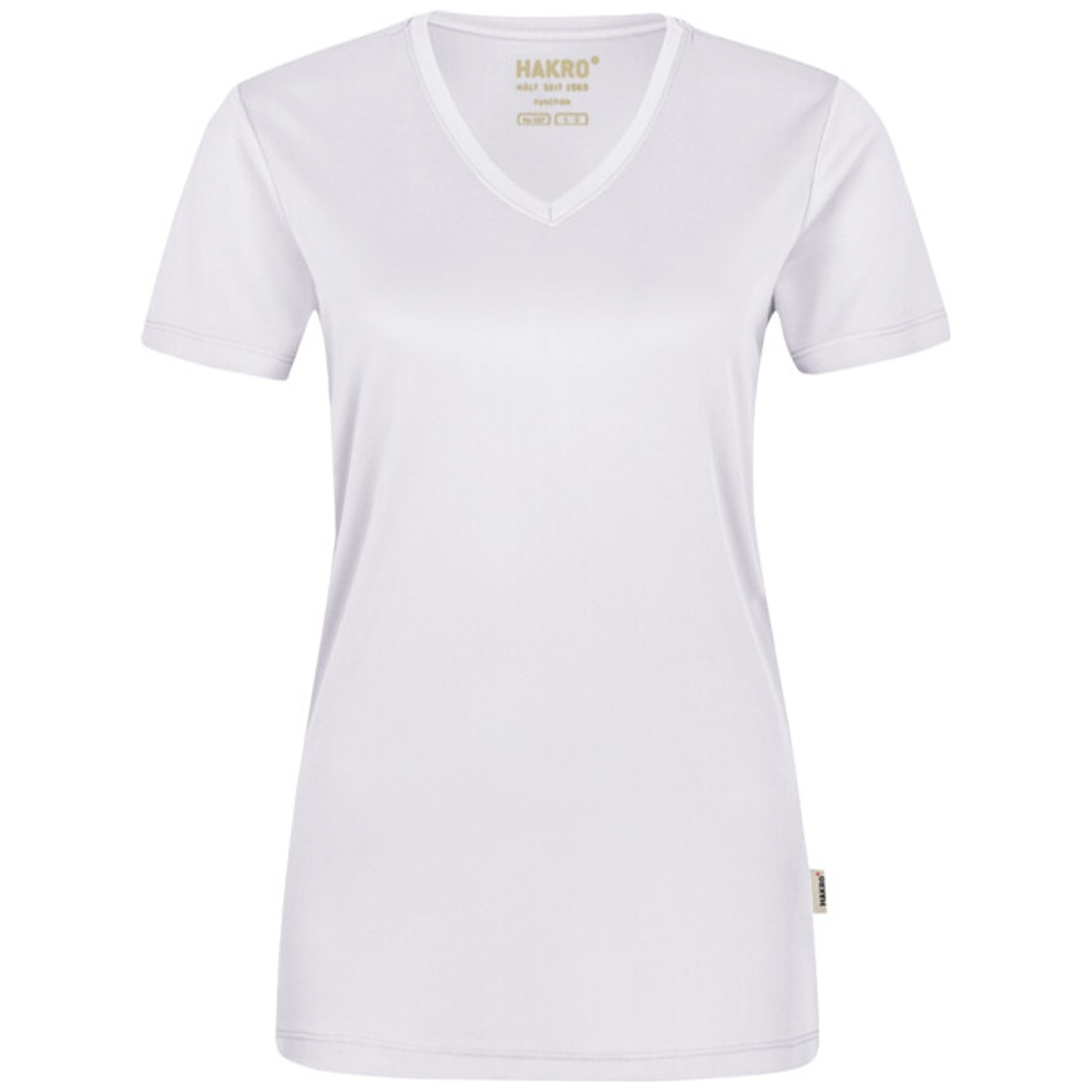Hakro Damen V-T-Shirt Coolmax #187 Gr. 3XL weiß