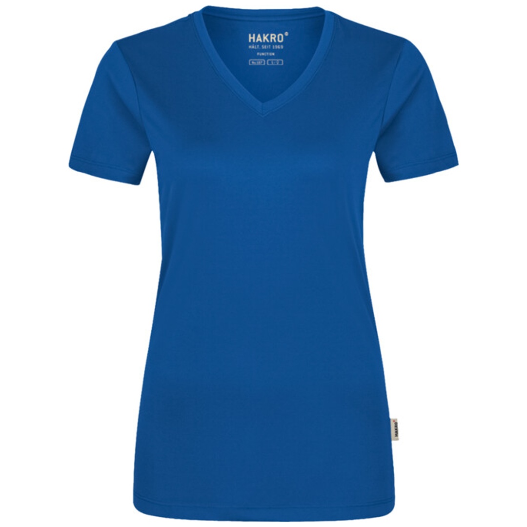 Hakro Damen V-T-Shirt Coolmax #187 Gr. XS royal