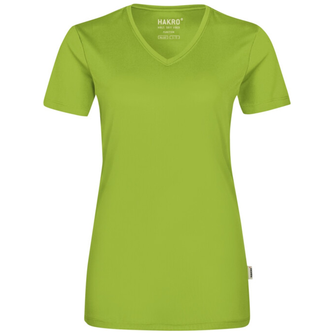 Hakro Damen V-T-Shirt Coolmax #187 Gr. XS kiwi
