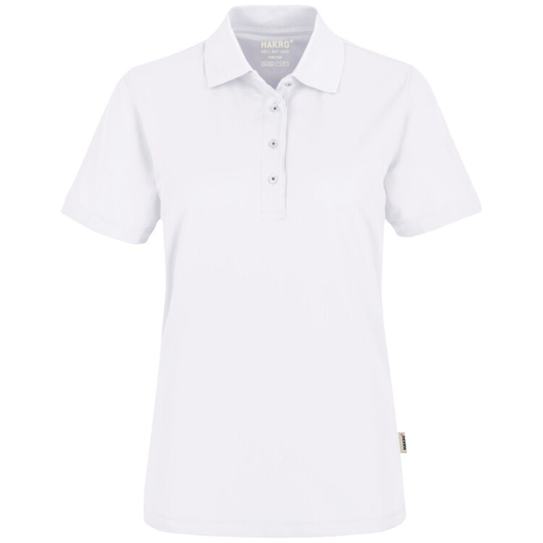HAKRO Poloshirt Coolmax #206 Damen Gr. M weiß