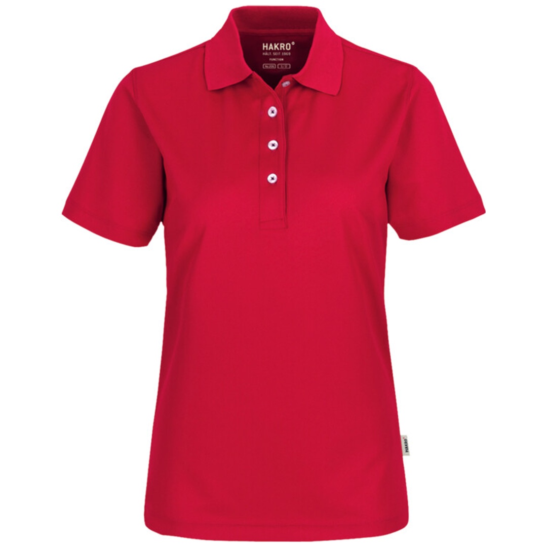 HAKRO Poloshirt Coolmax #206 Damen Gr. S rot