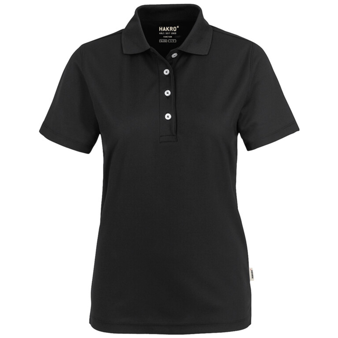 HAKRO Poloshirt Coolmax #206 Damen Gr. XL schwarz