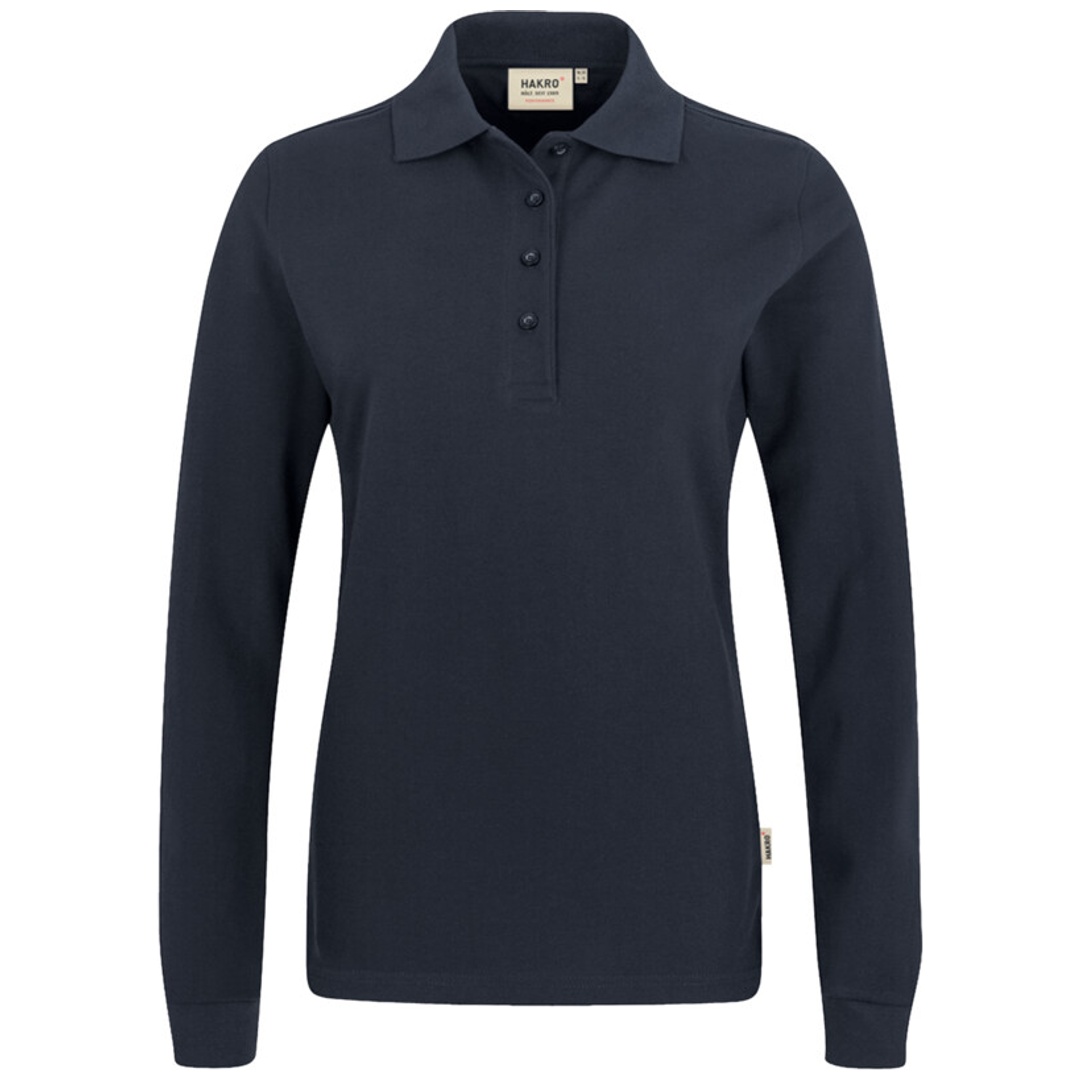 HAKRO Longsleeve Poloshirt Performance Damen #215 Gr. XS tinte