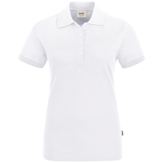 HAKRO Poloshirt Stretch Damen #222 Gr. S weiß