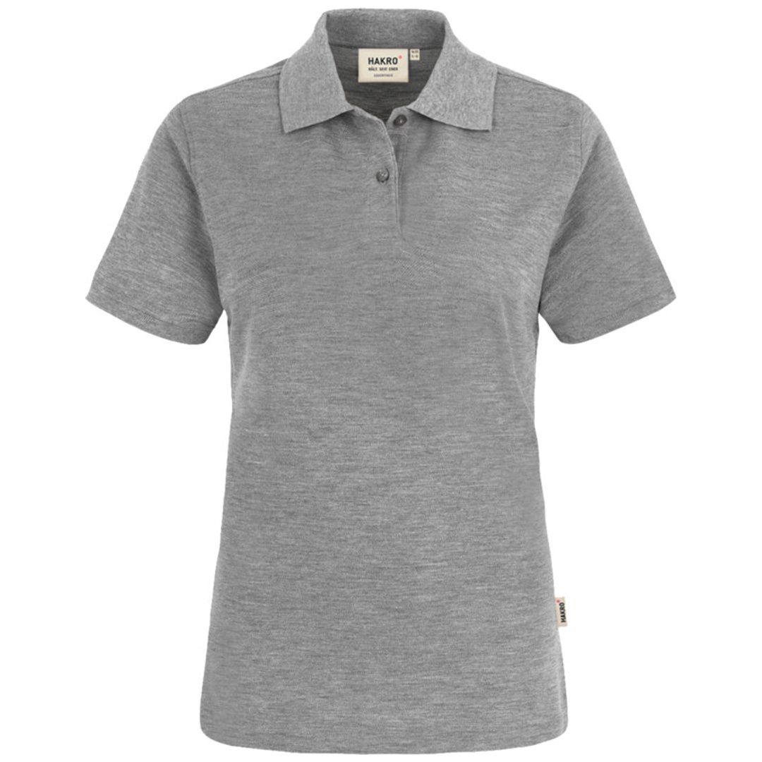 HAKRO Poloshirt Top Damen #224 Gr. XS grau-meliert