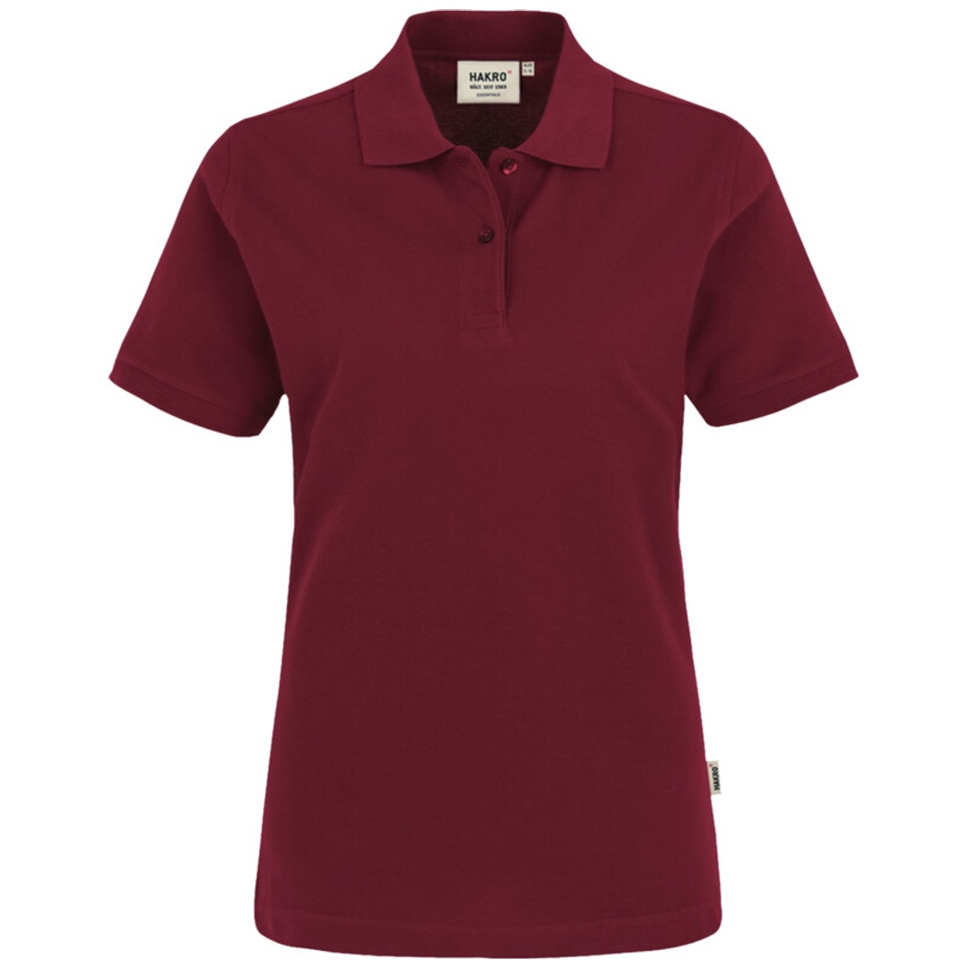 HAKRO Poloshirt Top Damen #224 Gr. XS weinrot