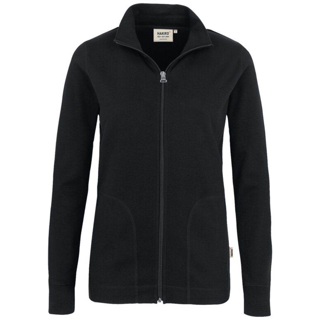 HAKRO Interlock Sweatjacke Damen #227 Gr. 2XL schwarz