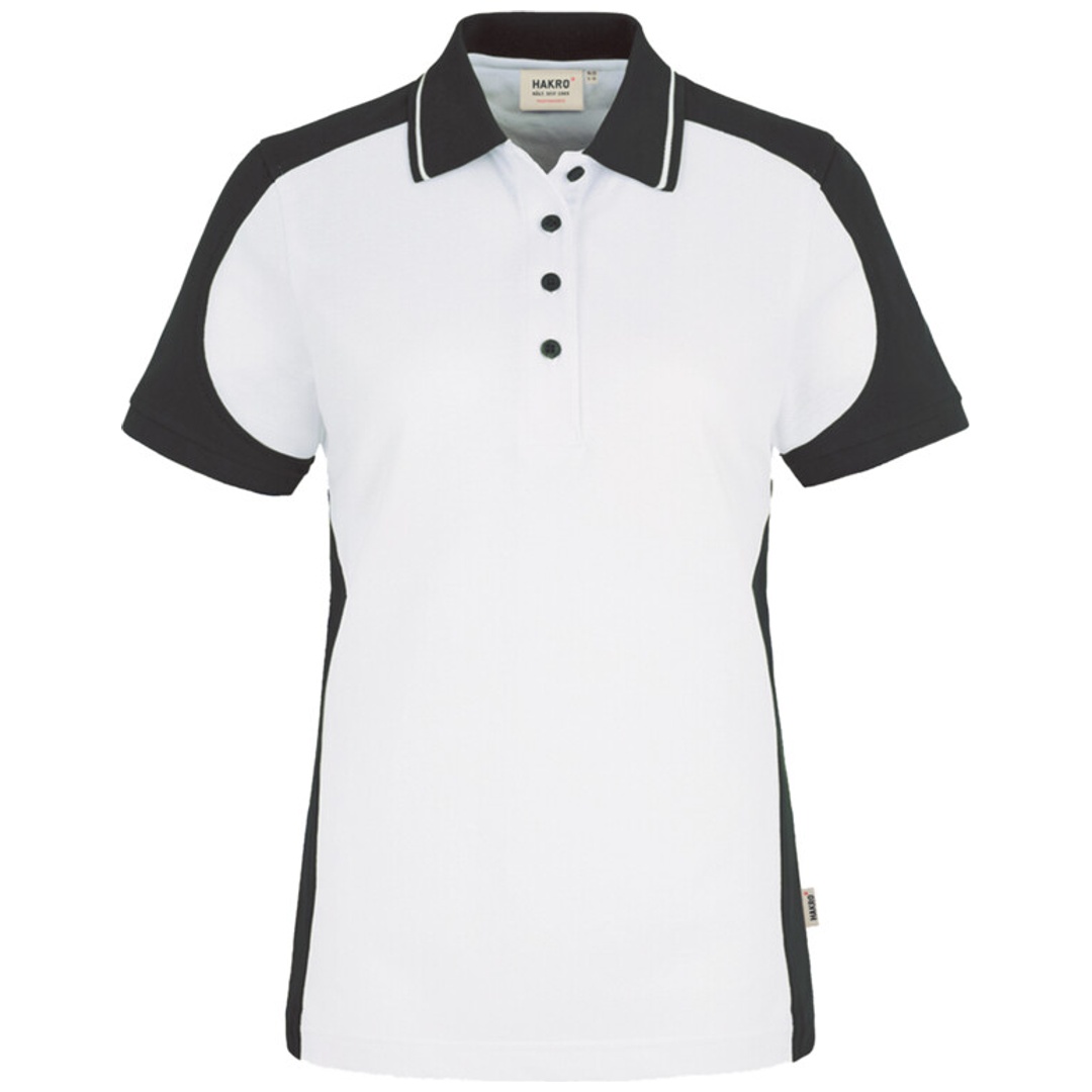 Hakro Damen Poloshirt Contrast Performancer #239 Gr. XL weiß
