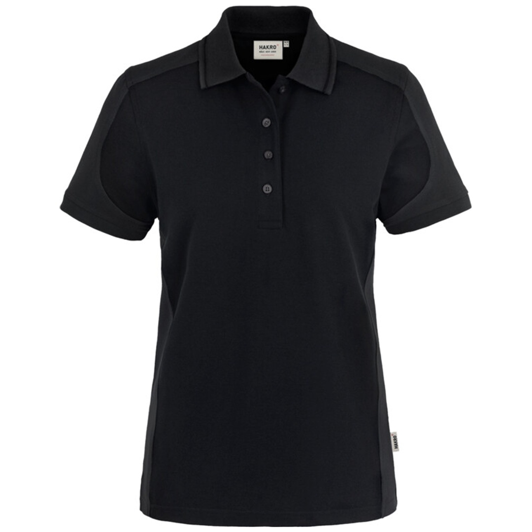 Hakro Damen Poloshirt Contrast Performancer #239 Gr. L schwarz