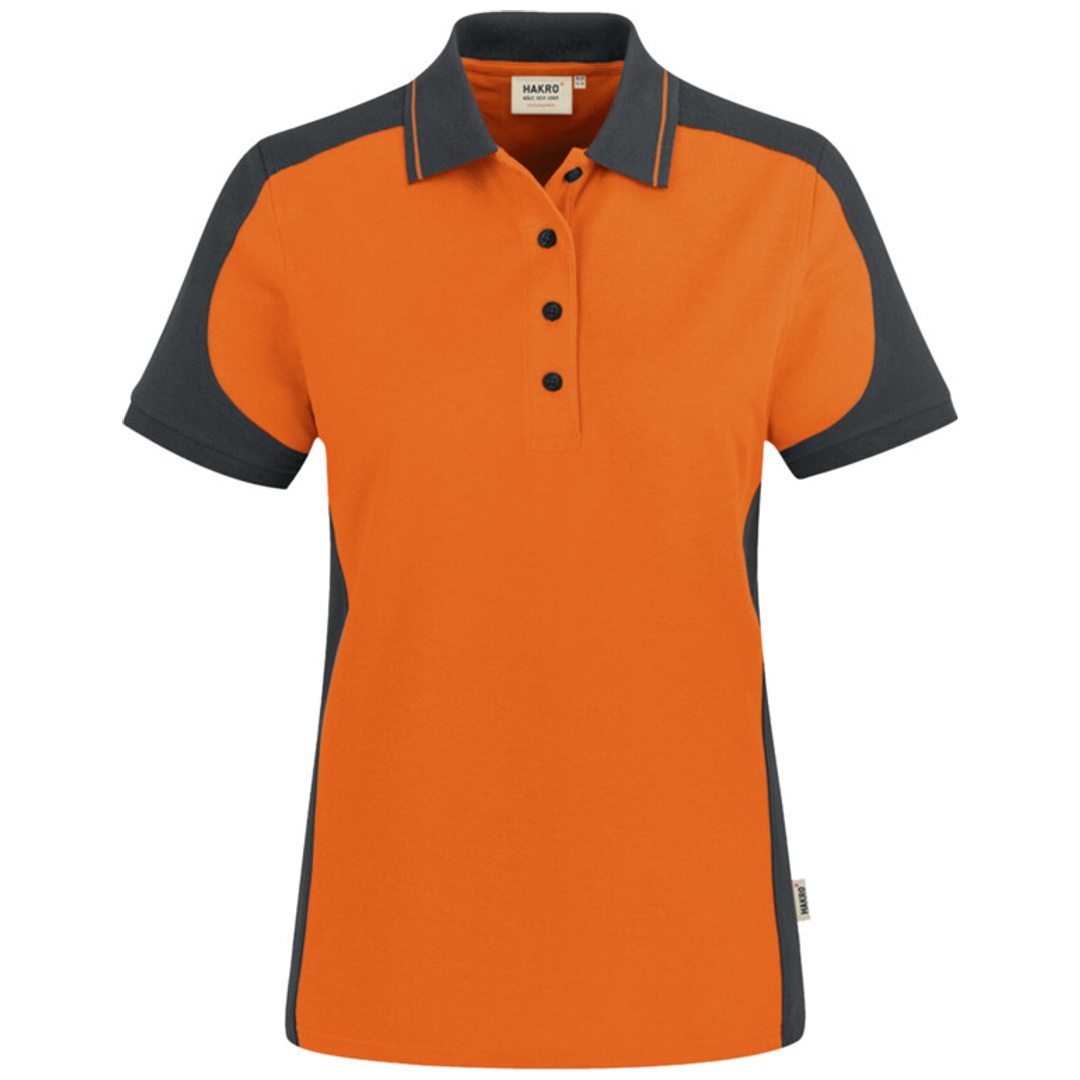 Hakro Damen Poloshirt Contrast Performancer #239 Gr. M orange
