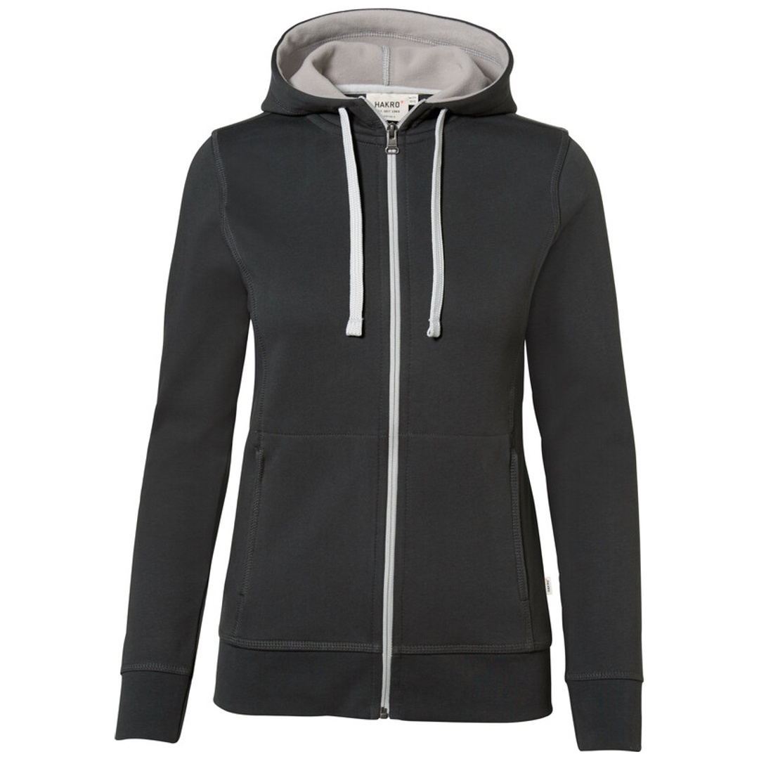 Hakro Damen Kapuzenjacke Bonded #255 Gr. XL anthrazit/silber