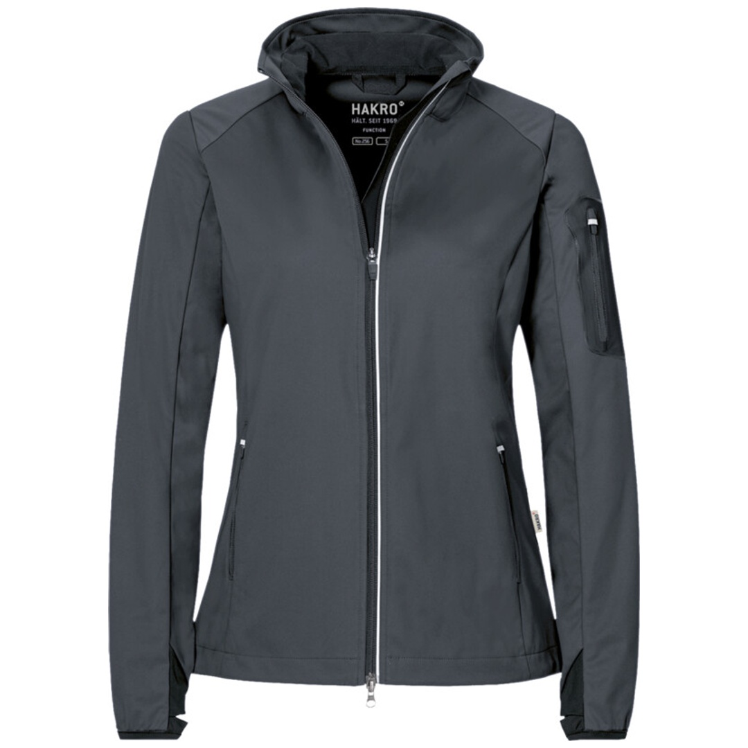 Hakro Damen Light Softshell Jacke Sidney #256 Gr. XS anthrazit