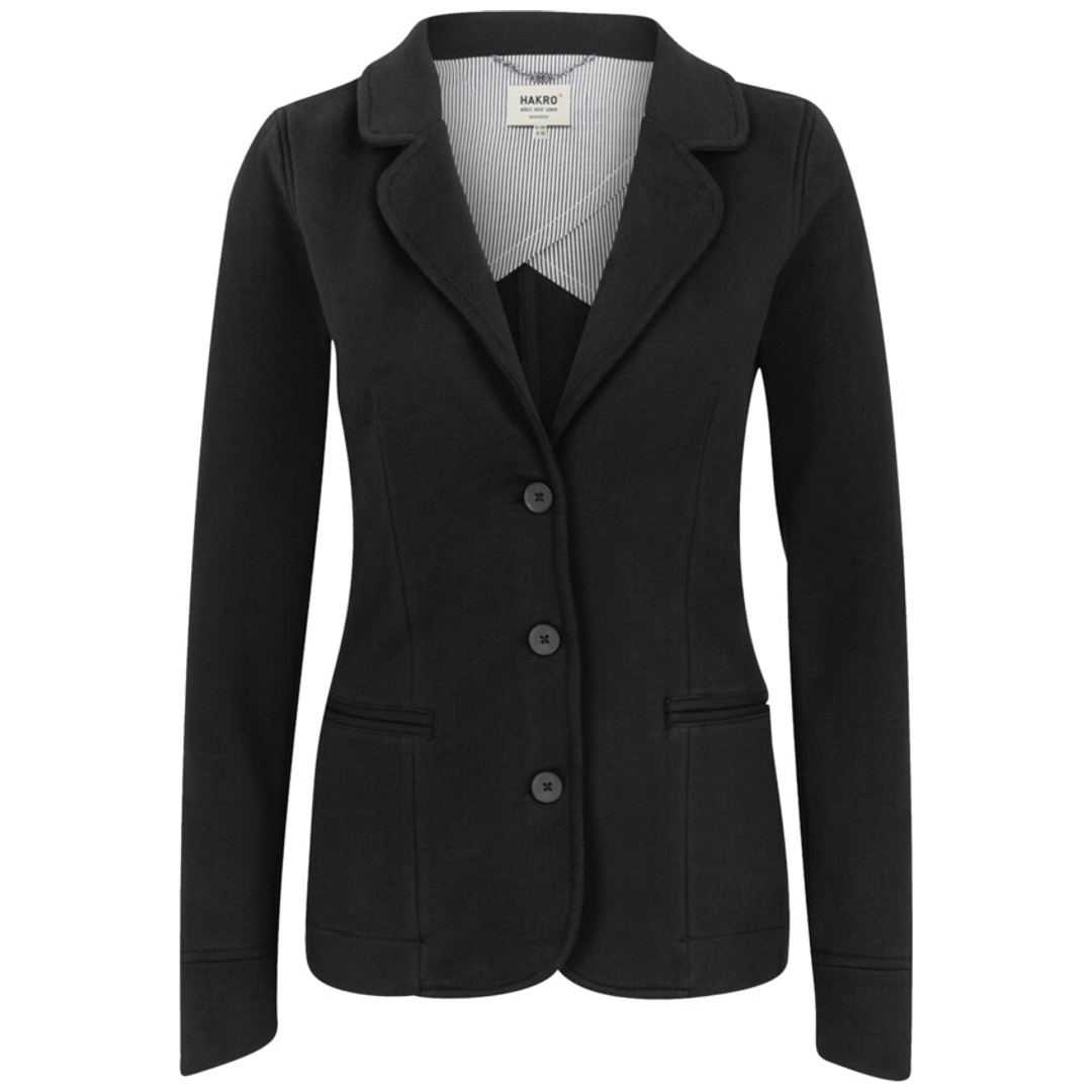HAKRO Damen Sweatblazer Premium #260 Gr. XS schwarz