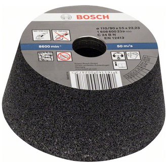 Bosch Schleiftopf, konisch-Stein/Beton 90 mm, 110 mm, 55 mm, 24