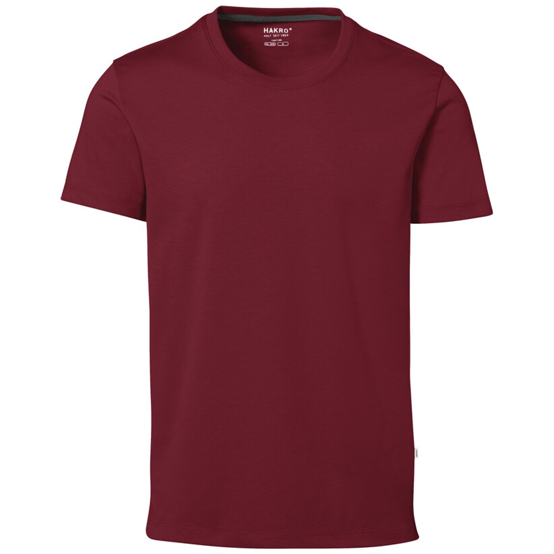 HAKRO Cotton Tec T-Shirt Herren #269 Gr. S weinrot