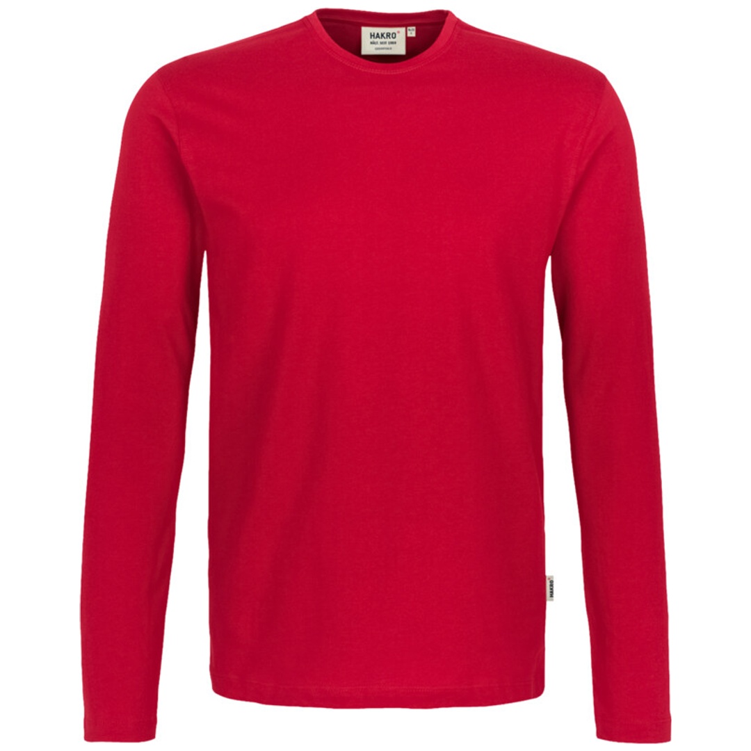 HAKRO Langarmshirt Heavy Herren #278 Gr. M rot