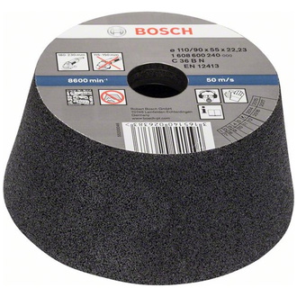 Bosch Schleiftopf, konisch-Stein/Beton 90 mm, 110 mm, 55 mm, 30