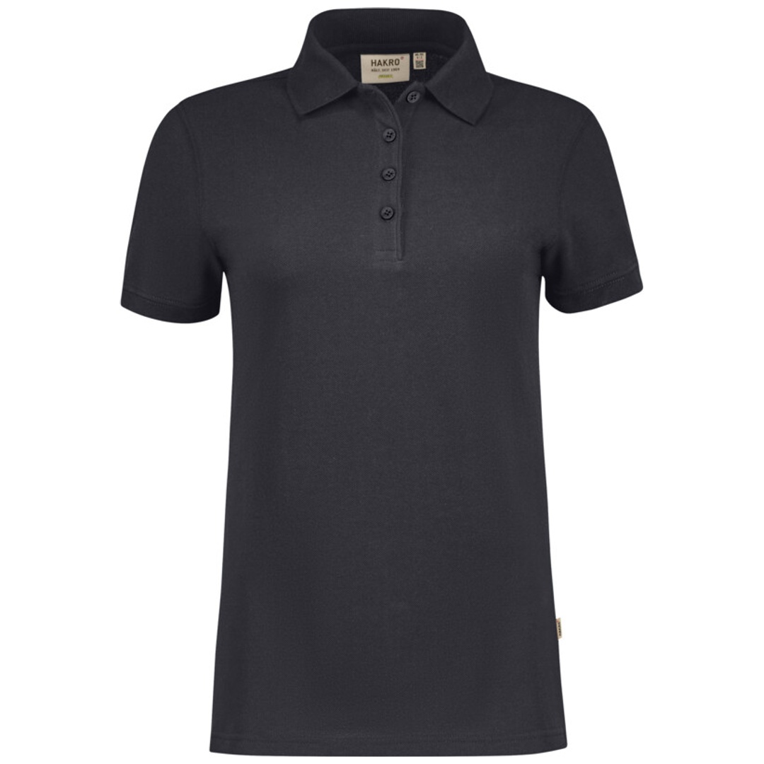 Hakro Damen Poloshirt Bio Baumwolle Gots #301 Gr. 3XL karbongrau