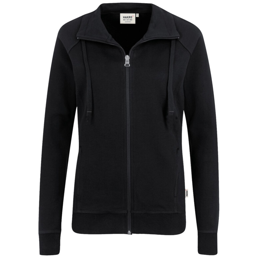 Hakro Damen Sweatjacke College #406 Gr. 2XL schwarz