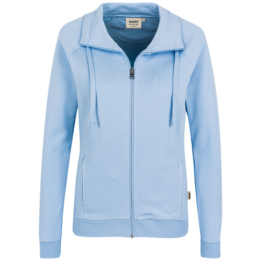Hakro Damen Sweatjacke College #406 Gr. S ice-blue