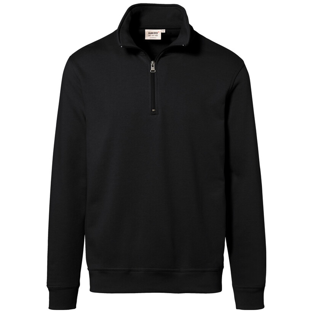 HAKRO Zip Sweatshirt Premium #451 Gr. XS schwarz