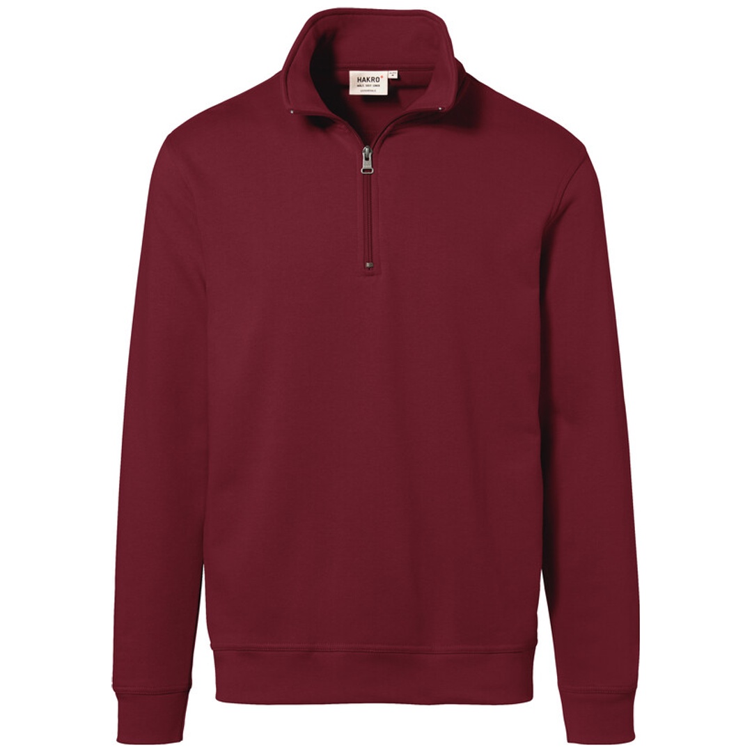 HAKRO Zip Sweatshirt Premium #451 Gr. 2XL weinrot