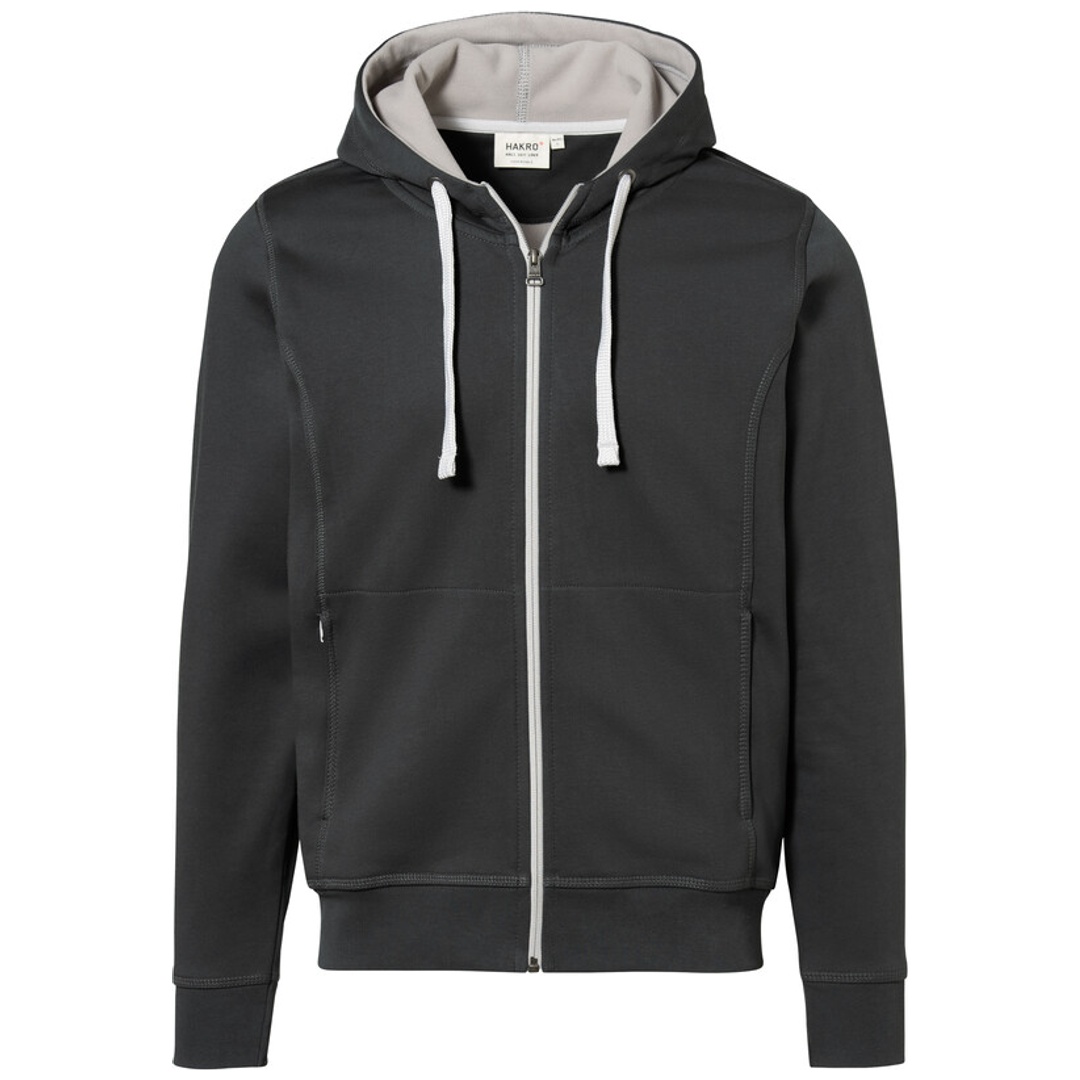 Hakro Herren Kapuzen-Jacke Bonded #455 Gr. S anthrazit
