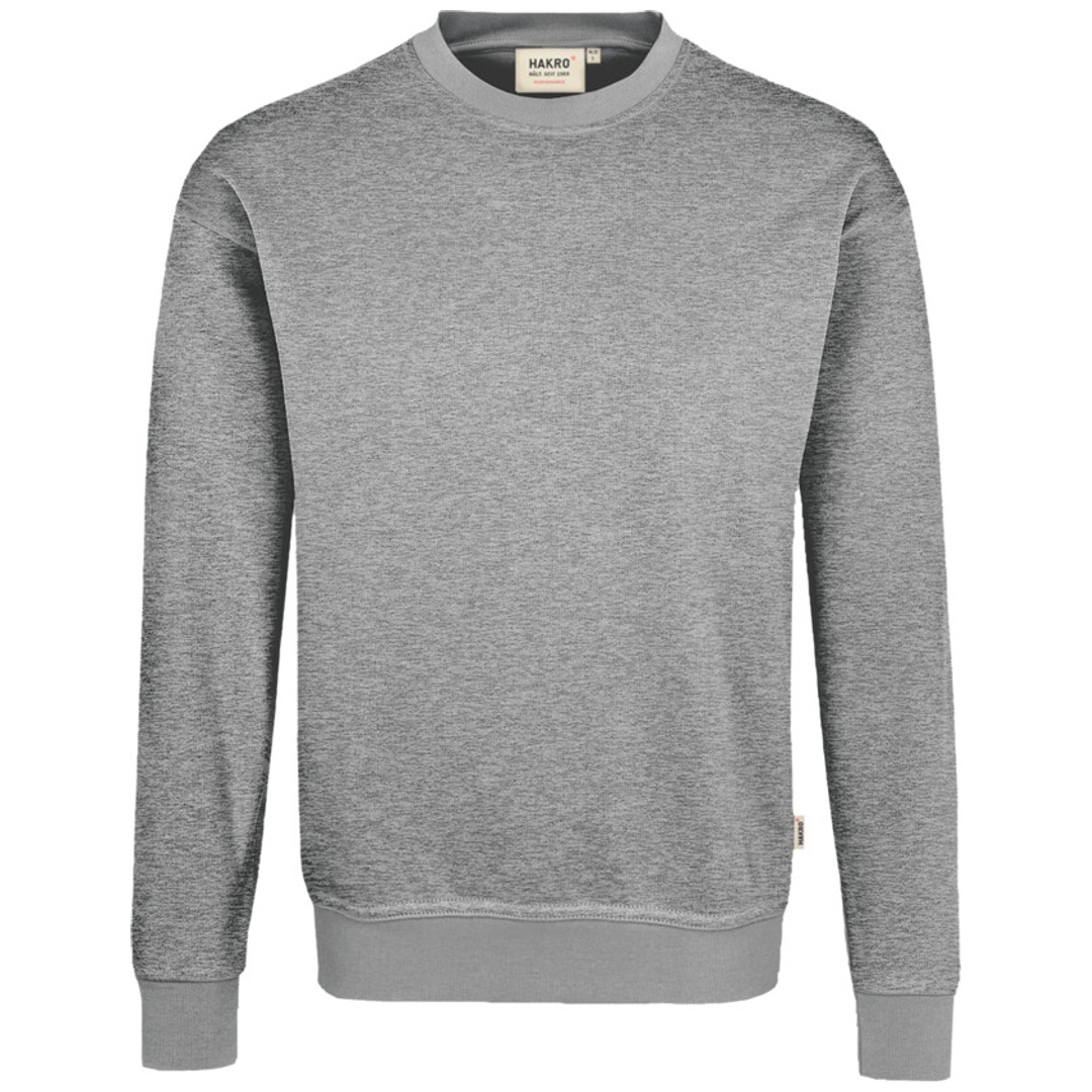 HAKRO Sweatshirt Performance #475 Gr. 5XL grau-meliert