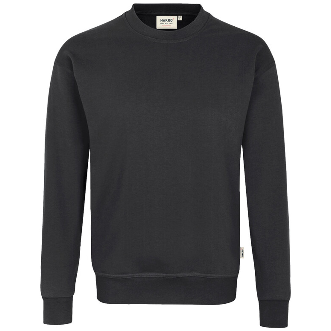 HAKRO Sweatshirt Performance #475 Gr. S karbongrau