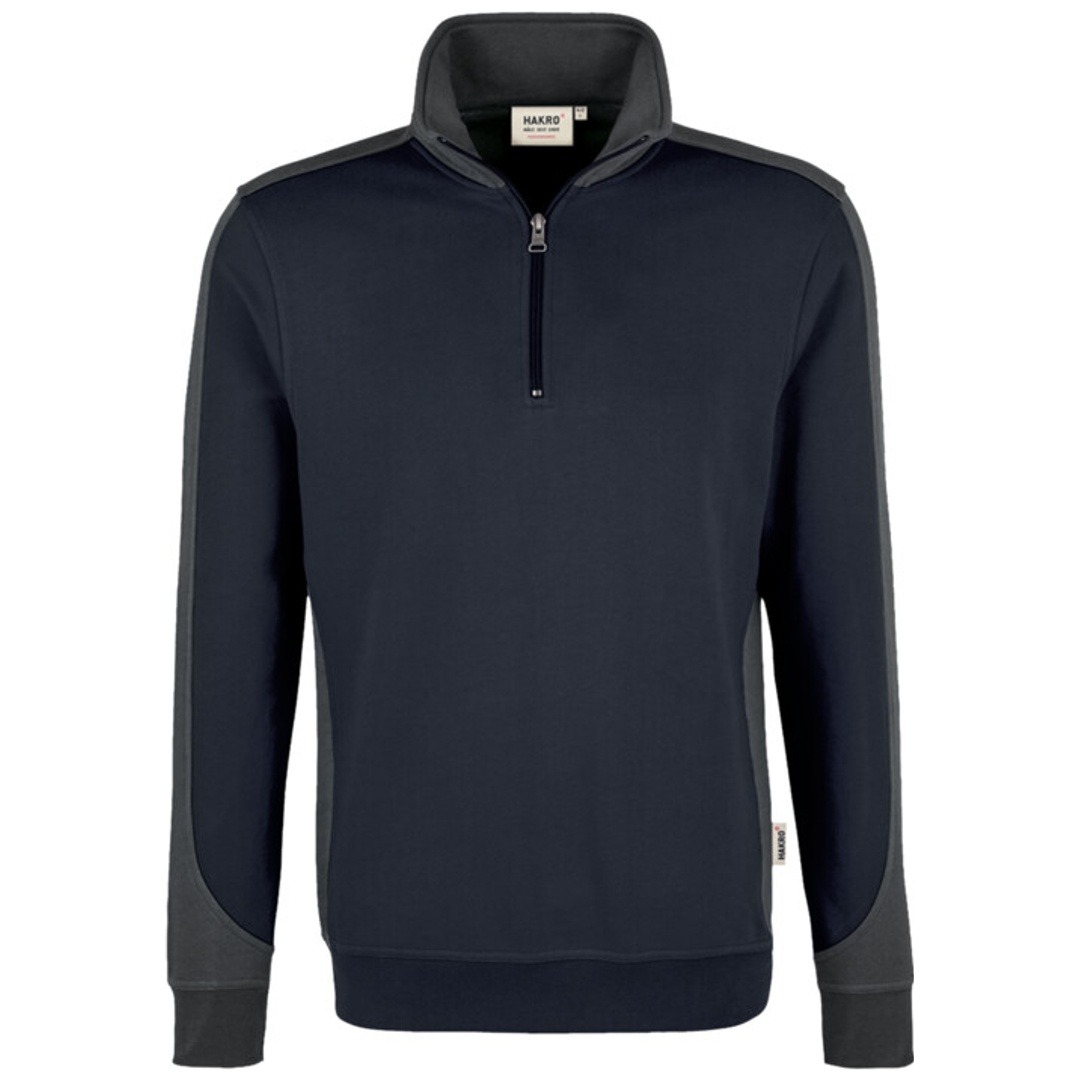 HAKRO Zip-Sweatshirt Contrast Performance #476 Gr. 3XL tinte