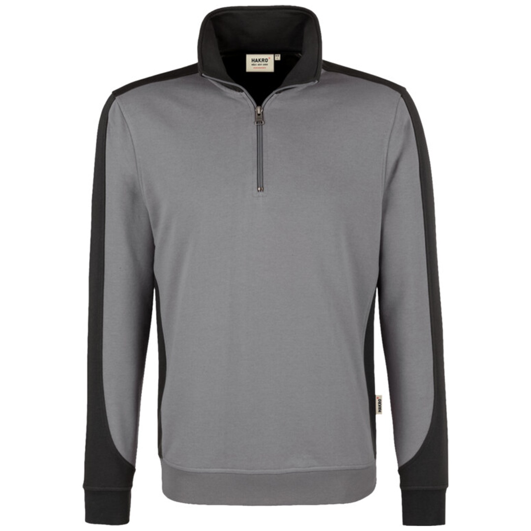 HAKRO Zip-Sweatshirt Contrast Performance #476 Gr. XL titan