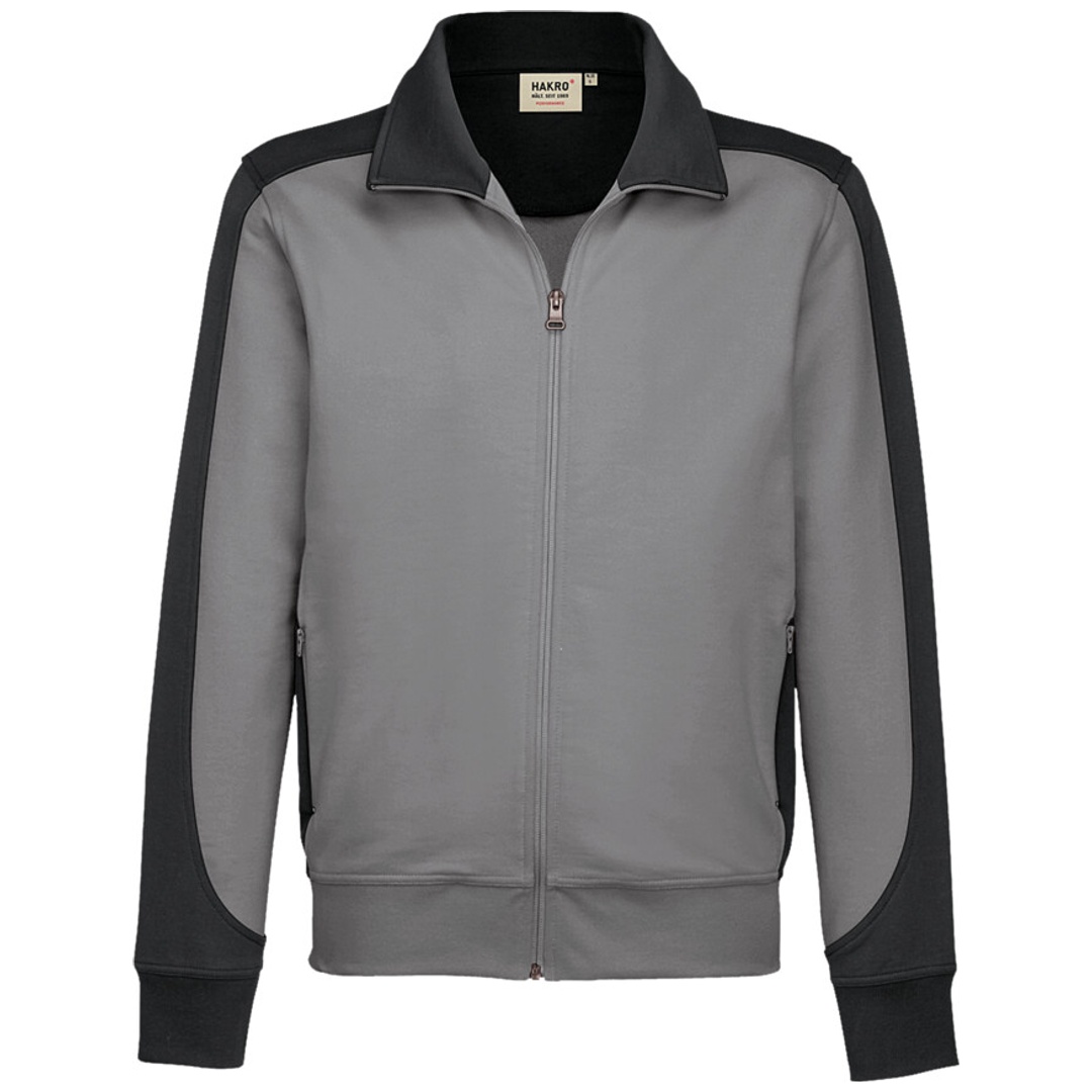 HAKRO Sweatjacke Contrast Performance #477 Gr. 2XL titan/anthrazit