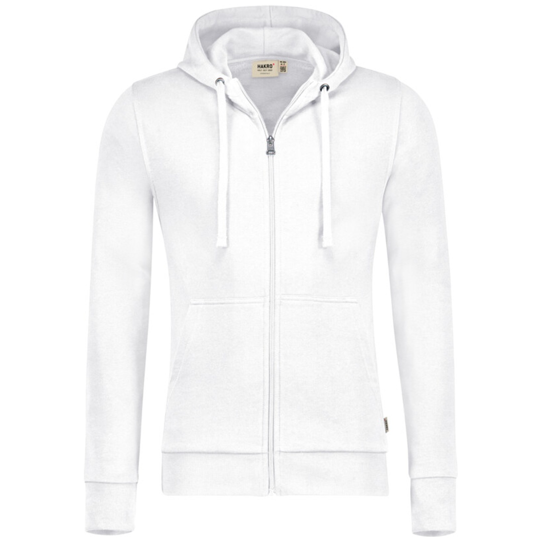 HAKRO Kapuzen-Sweatjacke Premium Herren #605 Gr. 5XL weiß
