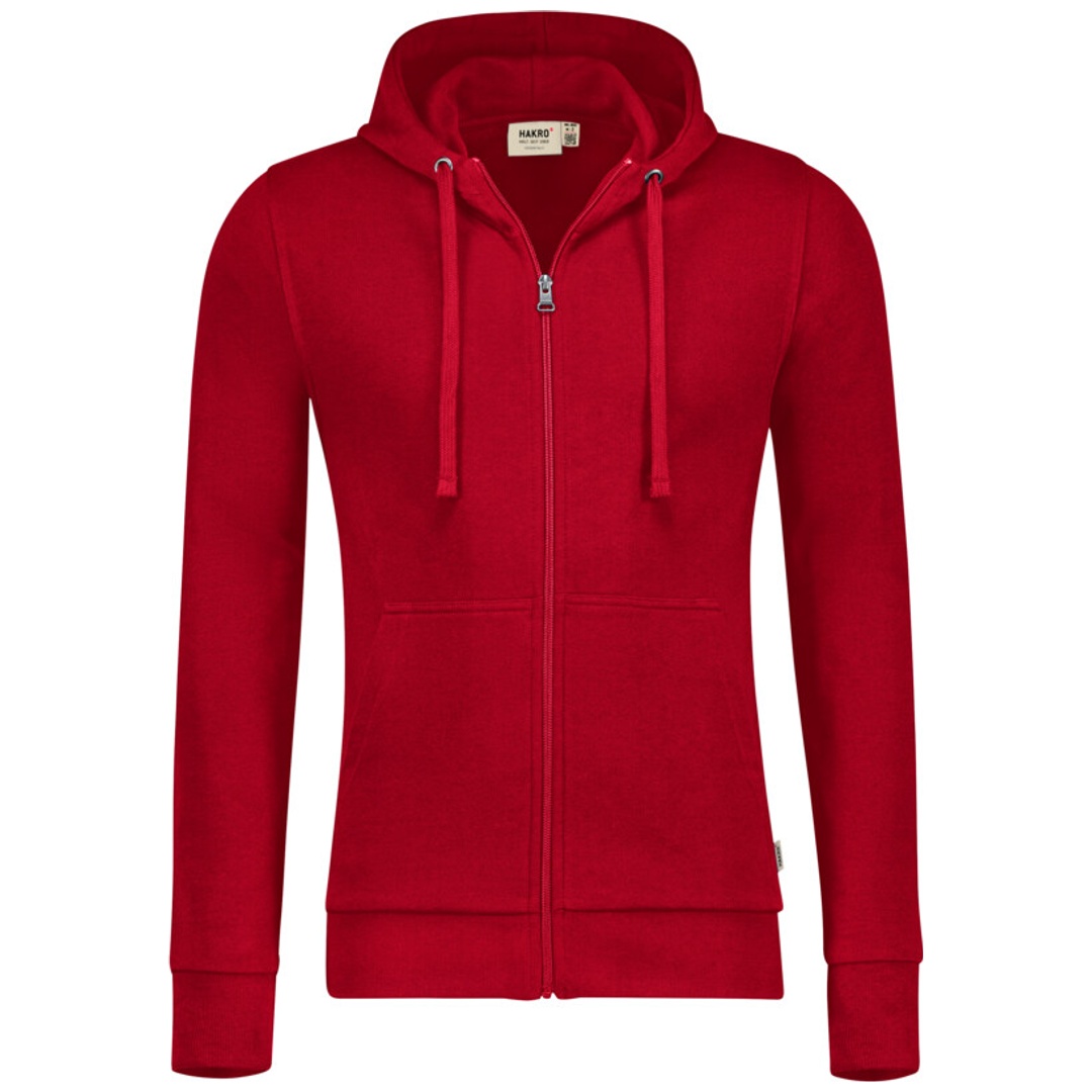 HAKRO Kapuzen-Sweatjacke Premium Herren #605 Gr. 4XL rot