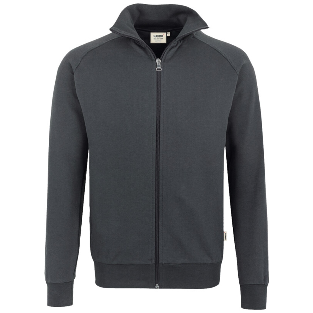 HAKRO Sweatjacke Premium #606 Gr. L anthrazit